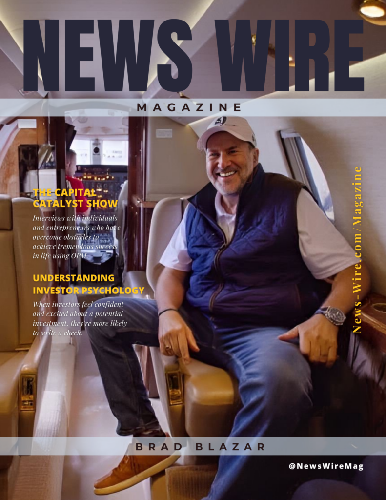 Brad Blazar on the cover of News Wire Magazine
