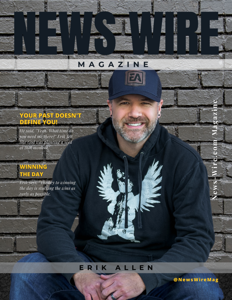 Erik Allen on the cover of News Wire Magazine
