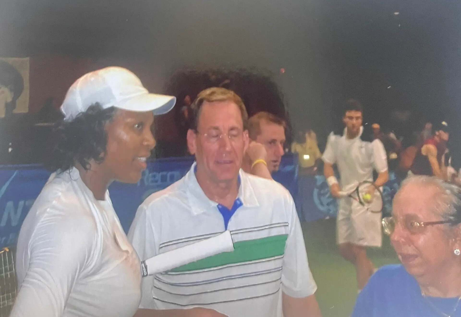 Jeff Levine playing tennis with Serena Williams