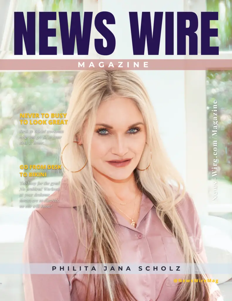 Philita Jana Scholz on the cover of News Wire Magazine