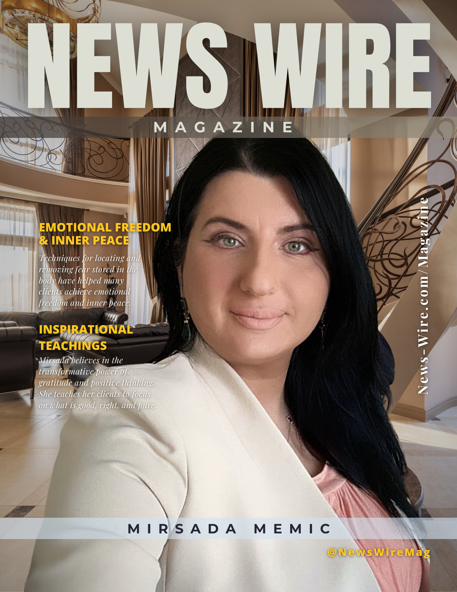Mirsada Memic on the cover of News Wire Magazine