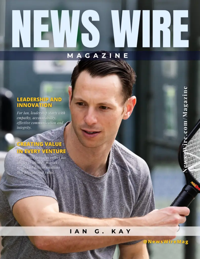 Ian G. Kay on the cover of News Wire Magazine