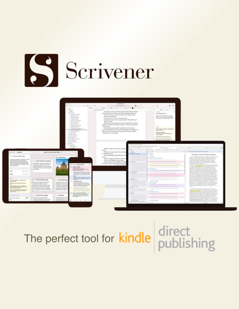 Scrivener - The perfect tool for self-publishing with Amazon KDP.