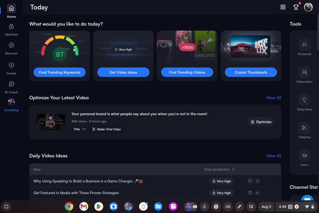 vidIQ Tools & Features