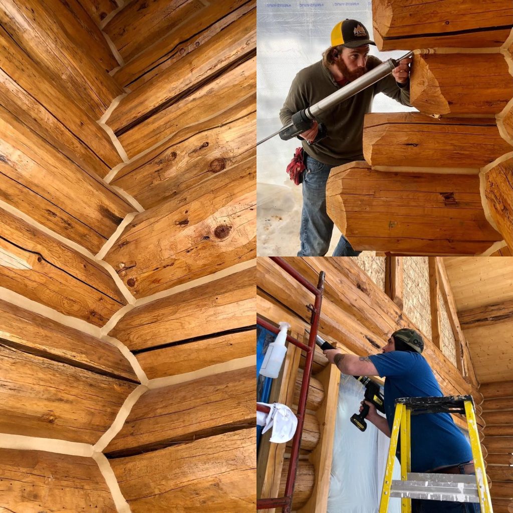 Log Cabin Chinking and Caulking Services – Pencil Log Pros